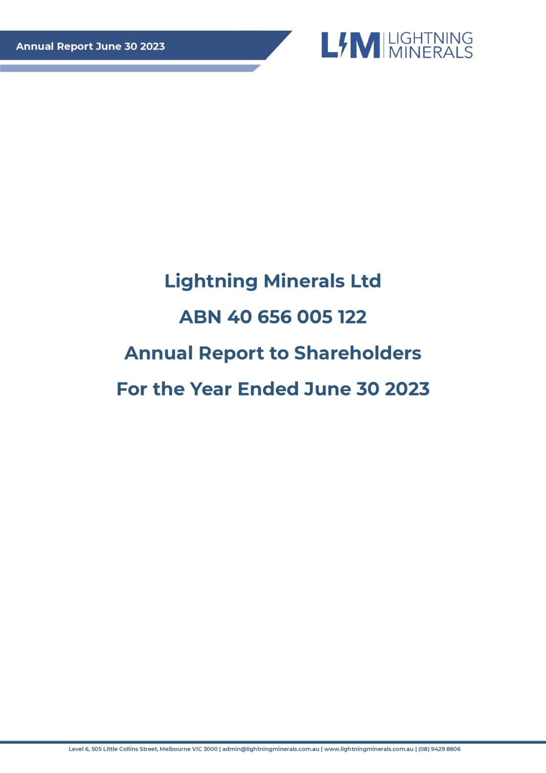 Annual Report to shareholders
