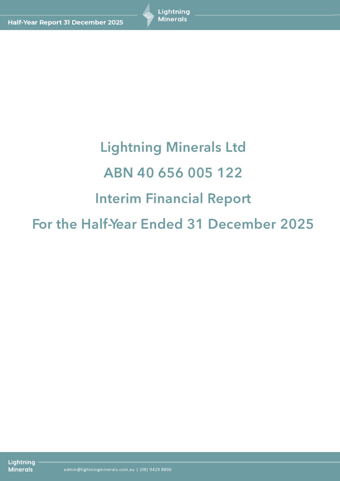 Half Yearly Report and Accounts